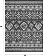 Beverly Rug Waikiki Boho Indoor Outdoor Rug 5x7, Washable Outside Carpet - Image 2