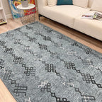 Alfa Rich 5x8 Bluish Gray Washable Area Rugs - Image 5