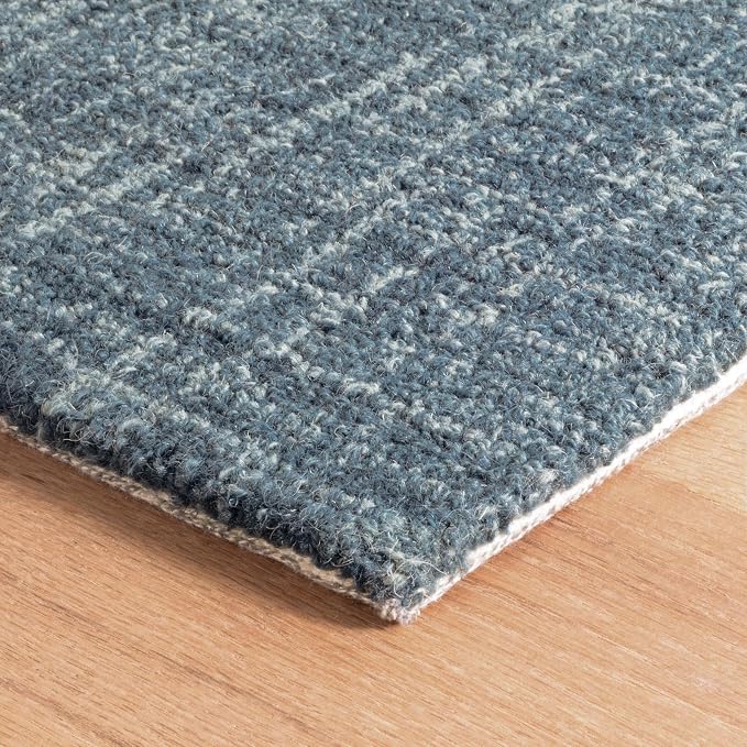 Dash and Albert Crosshatch Denim Hand Micro Hooked Wool Rug, 8.5 X 11.5 Feet - Image 5