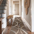 Rugshop Modern Wavy Circles Design Runner Rug, Carpet by Rugshop