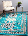 Unique Loom Taftan Collection Border Geometric Tribal Inspired Design Area Rug by UniqueLoom