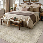 HUGEAR Retro Beige Area Rug 6x9 Machine Washable Living Room Rugs Distressed - Image 4