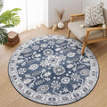 VK VK·LIVING Round Washable Rug 5'Ft Vintage Machine Washable Area Rugs by VKVK%C2%B7LIVING