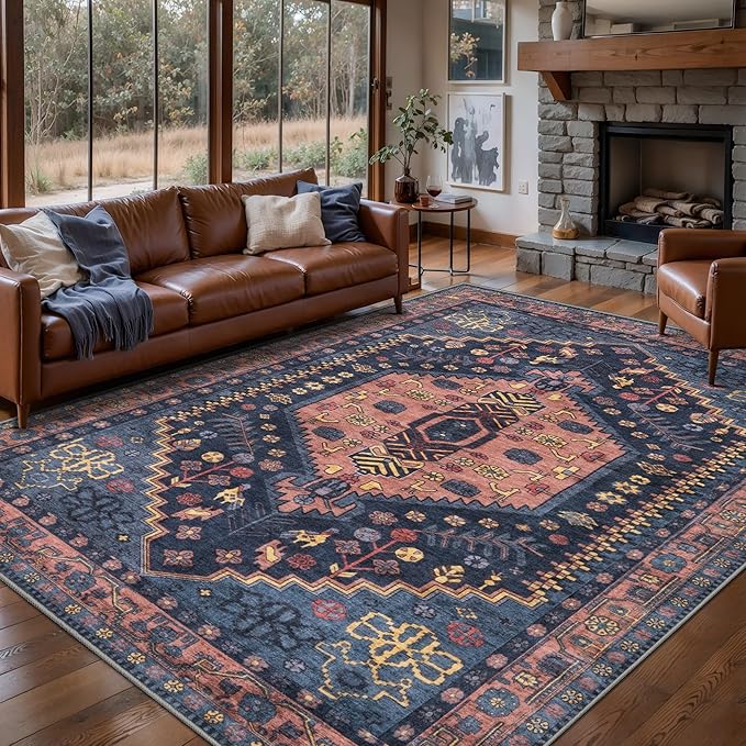 Ciicool Washable 5x7ft Rugs for Living Room Non-Slip Indoor Area Rug Large by CIICOOLHomeDeco