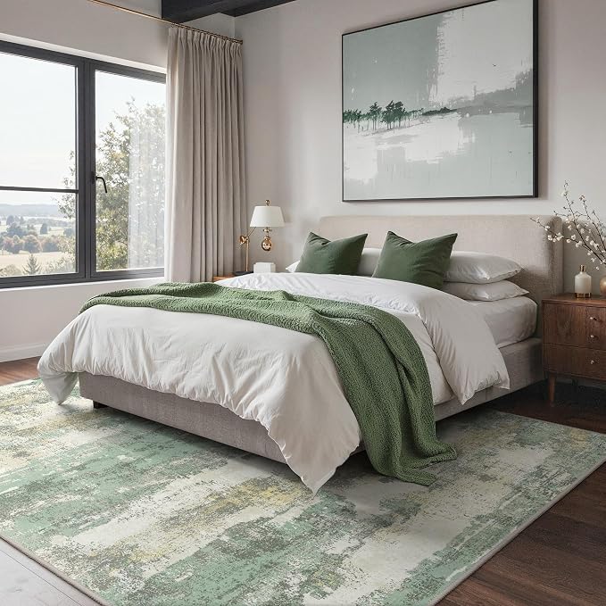 GENIMO Abstract Area Rug 6x9, Washable Large Modern Rug Non Slip, Low Pile - Image 3