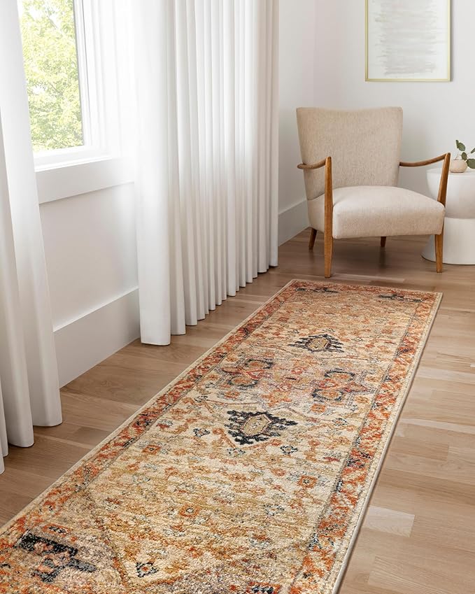 Loloi Jocelyn Collection JOC-01 Sand/Multi 9'-6" x 12'-6" .38" Thick Area Rug - Image 3
