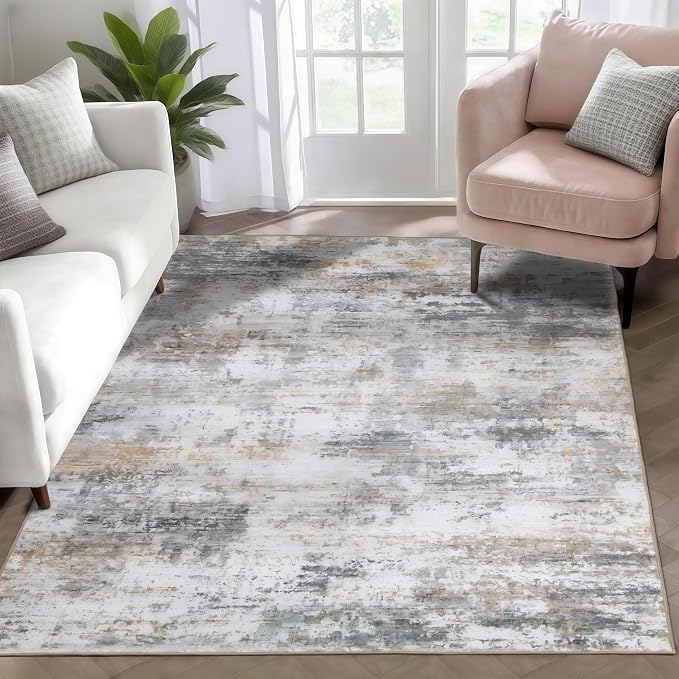 WILLSUN Washable Area Rugs, 4x6 Non-Slip Boho Large Area Rugs by Embracethewarmthofhome