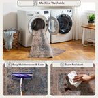 Kuden 4x6 Area Rug, Machine Washable Area Rug - Image 5