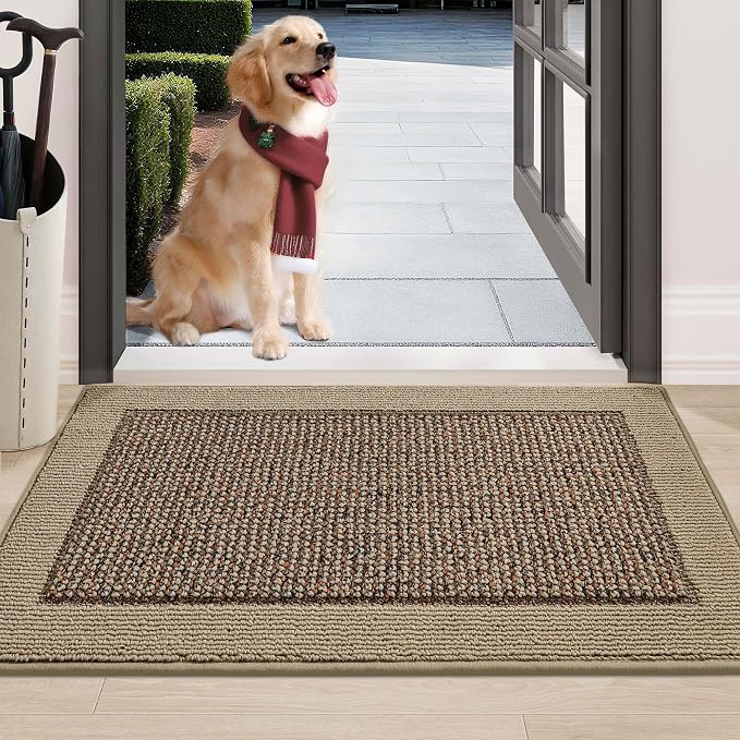BEQHAUSE Indoor Door Mat 24" x 36", Dirt Trapper Door Mats Non-Slip Entryway by BEQHAUSE