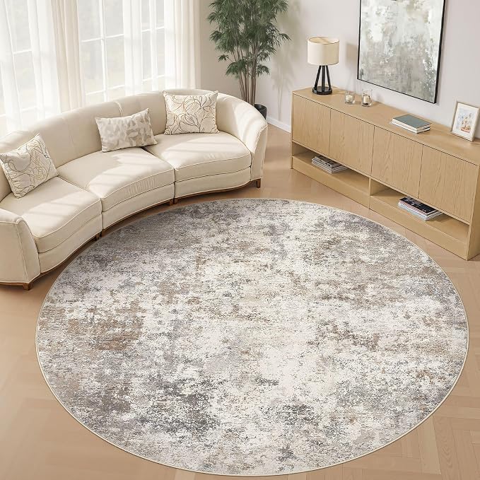 10ft Round Area Rug Living Room Rugs by UERMEI