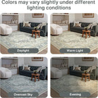 GENIMO 8X10 Area Rugs for Living Room, Machine Washable Vintage Floor Cover - Image 8