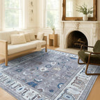 Fame Living Grey Oushak Rug, Modern Small Rugs, Door Mat, Doormat - Image 2