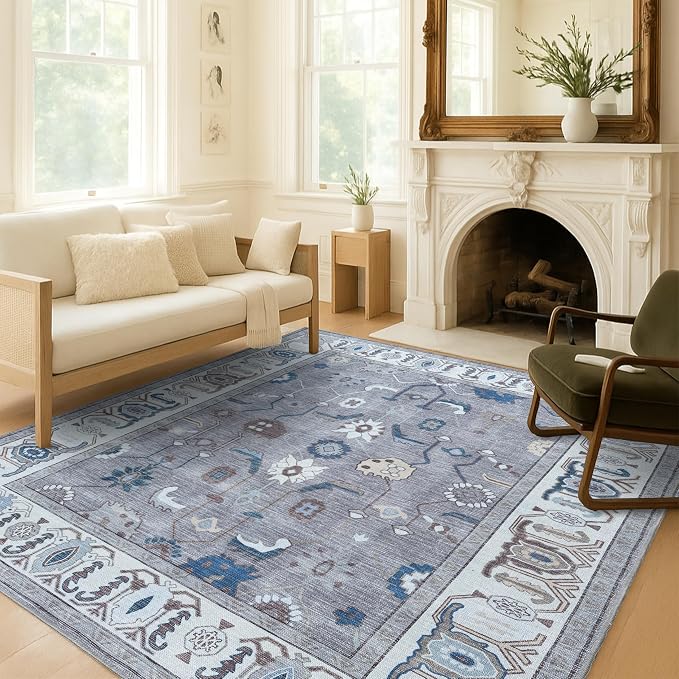 Fame Living Grey Oushak Rug, Large Area Rugs by FameLiving%7COushakRugs
