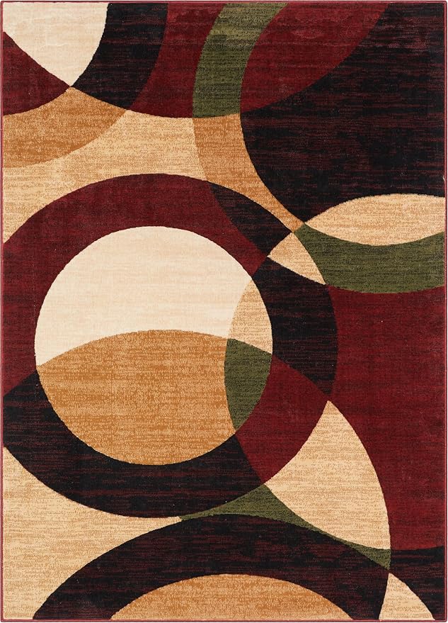Well Woven Dulcet Bingo Red Modern Geometric Area Rug by WellWovenRugs
