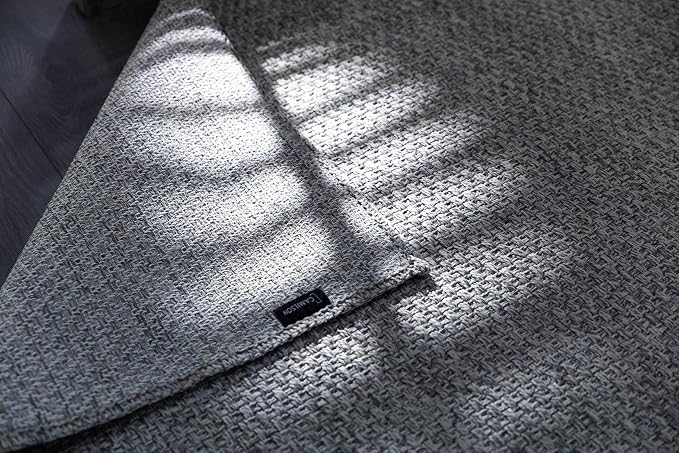 CAMILSON Easy Jute Rug 4x6, Indoor Outdoor Gray Color Farmhouse Area Rugs - Image 4
