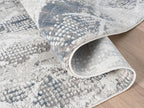 Adel Modern Area Rug for Living Room, 6x9 Rustic Distressed Abstract Blue Rug - Image 8