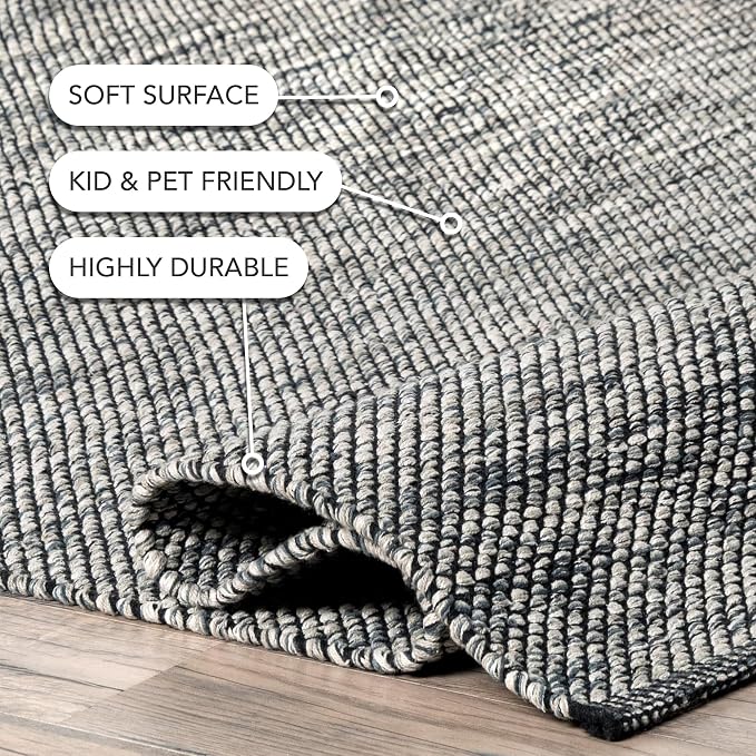 nuLOOM Alessi Solid Farmhouse Cotton Area Rug - Image 4