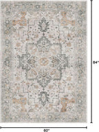GENIMO 5X7 Area Rugs for Living Room, Machine Washable Non Slip Vintage Rugs - Image 2