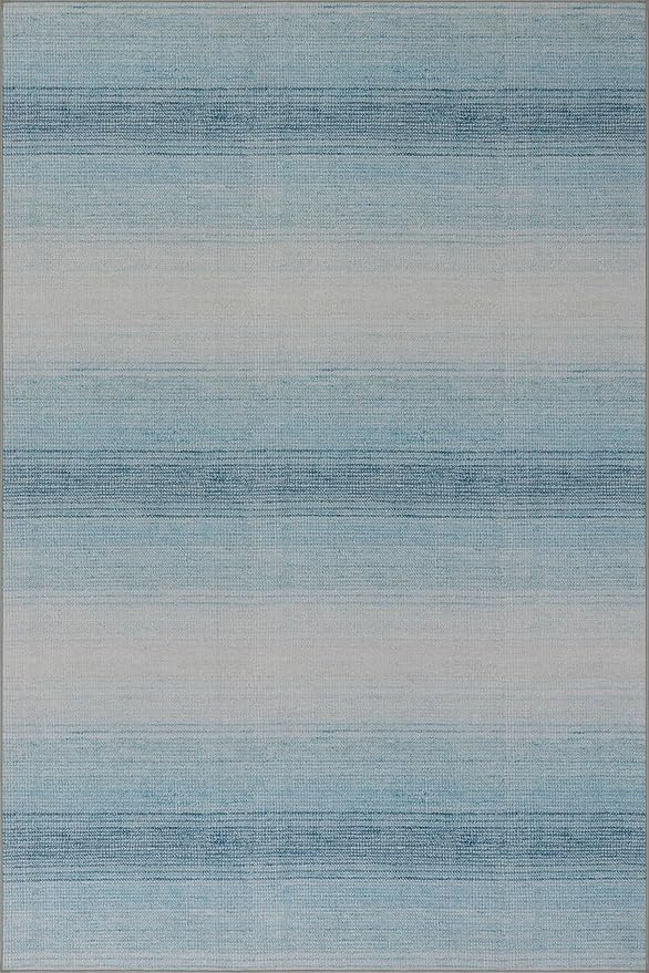Dash & Albert Pandora Blue Machine Washable Rug, 3 X 5 Feet by DashAlbert