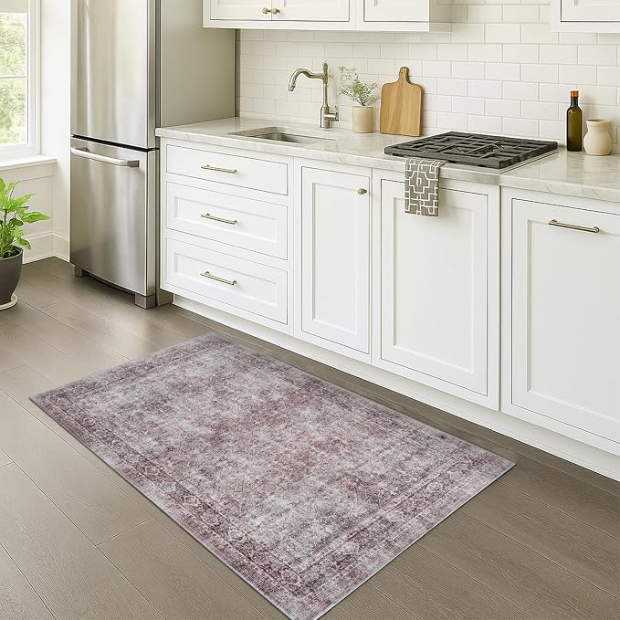 Fame Rugs Turkish Rug. Washable Vintage Oriental Antique Inspired Traditional by FameRugs