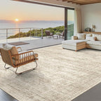 9x12 Area Rugs for Living Room, Non Slip Machine Washable Vintage Rugs - Image 3