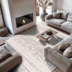 Rugshop Geometric Boho Large Area Rug – Gray Tribal Pattern, Dining Room - Image 6