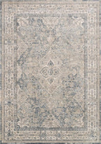 Loloi Teagan Collection TEA-04 Sky/Natural 5'-3" x 7'-6" Area Rug, Soft Neutral - Image 4