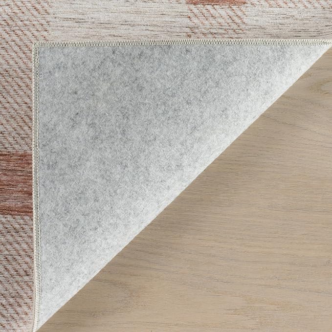 Dash & Albert Zale Peach Machine Washable Rug, 9.5 X 13.5 Feet - Image 6