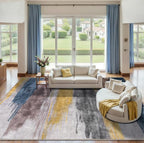 Ciicool Modern Abstract Rug for Living Room, Low-Pile Contemporary Indoor - Image 2