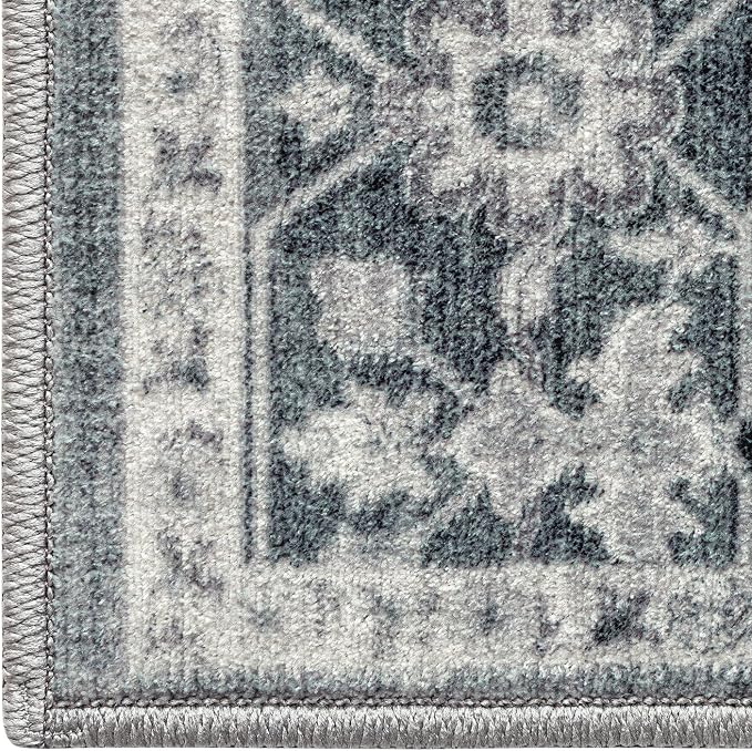 DEXI 9x12 Area Rug for Living Room, Washable Vintage Farmhouse Thin Rug Indoor - Image 5