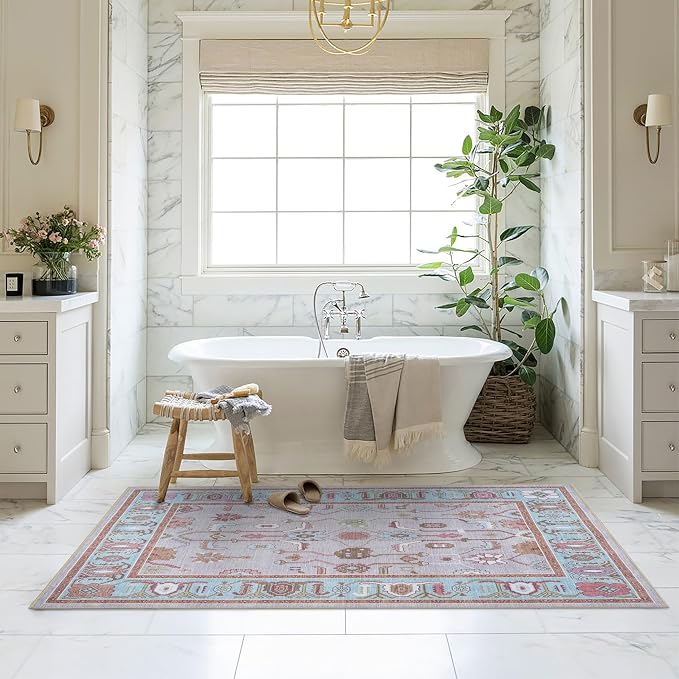 Fame Living Pink Oushak Rug, Area Rugs - Image 9