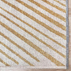 Alfa Rich 3x5 Geometric Gold Off White Washable Area Rugs - Image 5