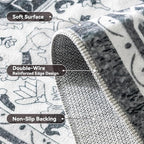 EnHomee 5x7 Area Rugs Washable for Bedroom, Boho Vintage Rugs, Foldable Area - Image 8