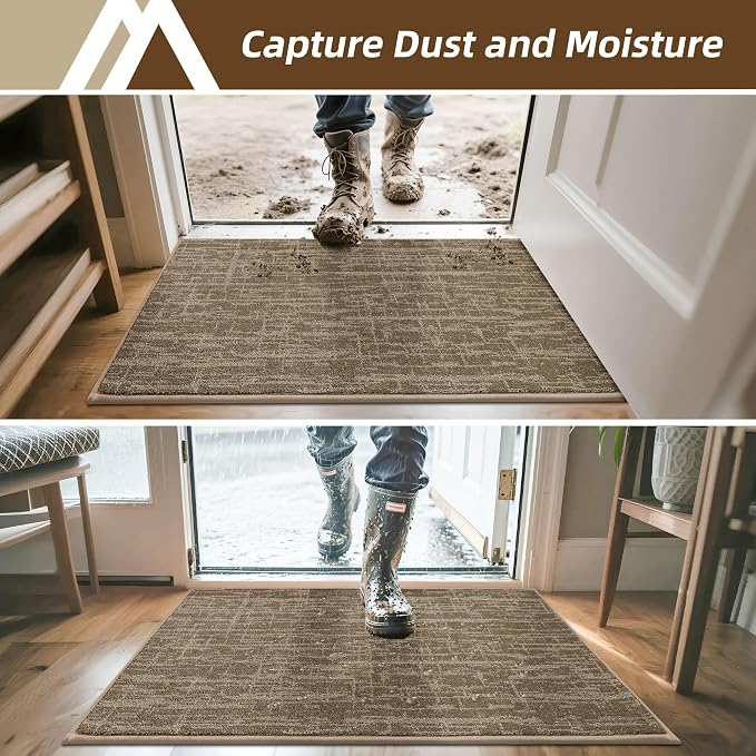 COSY HOMEER-Dirt-Trapper-Door-Mat 32"x48" Non-Slip Entryway Rugs Washable - Image 3