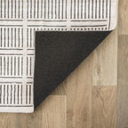 Rugshop Bohemian Stripe Lines Washable Non Slip Area Rug 3' x 5' Ivory - Image 7
