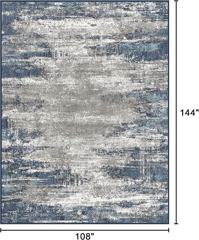 Bavni Area Rugs 9x12 Living Room, Modern Machine Washable Rugs Non-Slip - Image 2