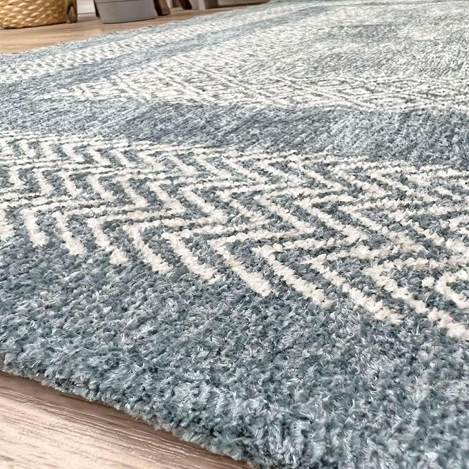Alfa Rich 4x6 Light Blue Washable Area Rugs - Image 5