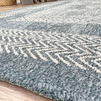 Alfa Rich 5x8 Light Blue Washable Area Rugs - Image 6