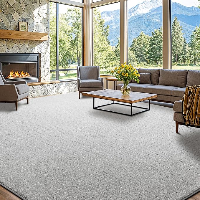 Shilucheng Wool Rug 8x10 Non-Slip, Blend 80% Wool and 20% Cotton Rugs by Shilucheng