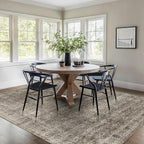 5x7 Washable Rug for Living Room Large Vintage Distressed Bedroom Rug Low Pile - Image 2