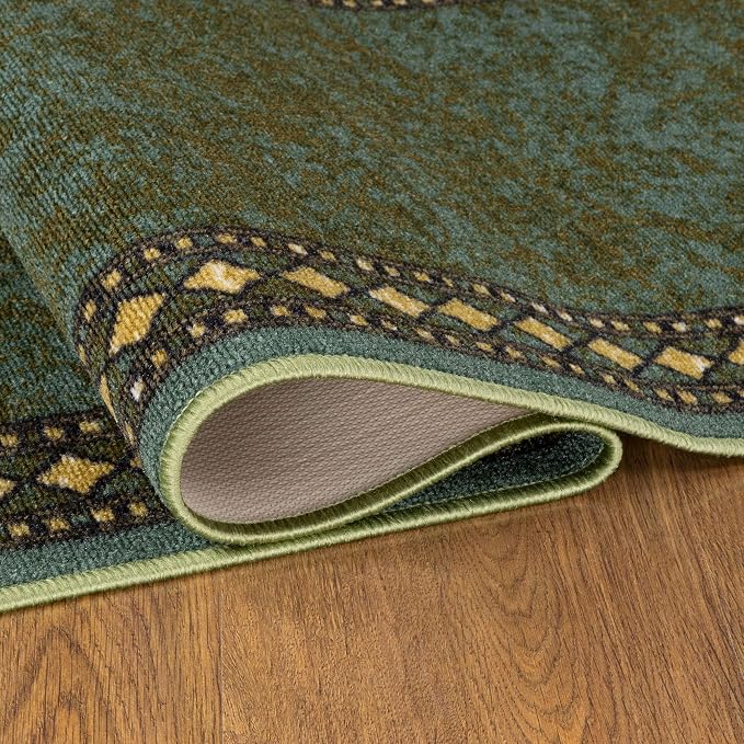 Antep Rugs Alfombras Modern Bordered 2x7 Non-Skid Low Profile Pile Rubber - Image 5