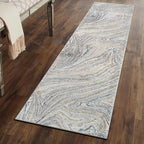 Rugshop Marble Swirl Distressed Gray Area Rug Modern Indoor Rug - Image 7