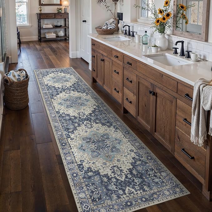 2'6''x10 Runner Rugs for Hallway, Machine Washable Non Slip Vintage Rugs - Image 4