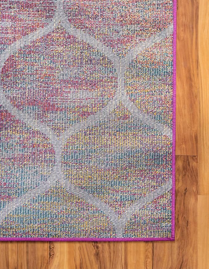 Rugs.com Lattice Frieze Collection Rug – 2' x 10' Runner Multi Medium Rug - Image 9
