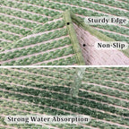 Sage Green Runners for Kitchen 24"x60" Non Slip Braided Long Bathroom Runner - Image 5