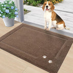 BEQHAUSE Dog Door Mat for Muddy Paws 24"x36" Dirt Trapper Absorbent Doormat Non by BEQHAUSE