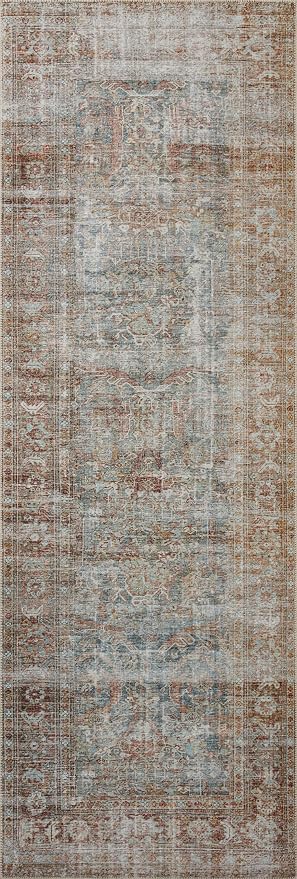 Loloi Chris Loves Julia Jules Collection JUL-05 Lagoon/Brick 5'-0'' x 7'-6'' - Image 8