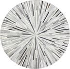 Faux Cowhide Round Area Rug | Non-Slip Leather Floor Carpet - Image 6