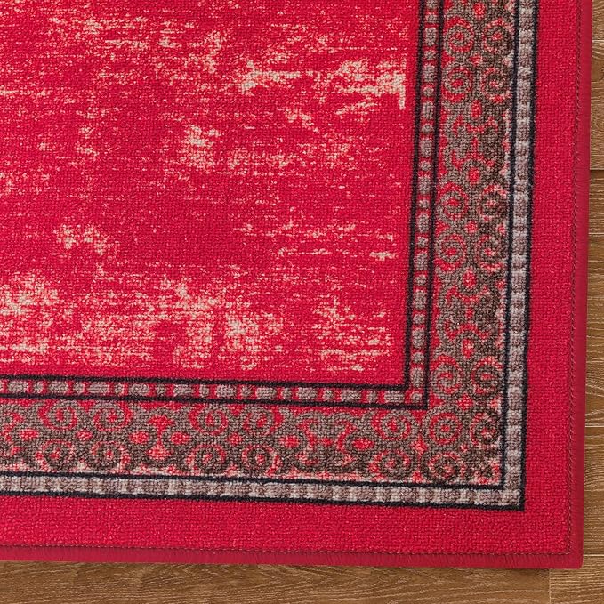 Antep Rugs Alfombras Bordered Modern 2x7 Non-Slip Low Pile Rubber Backing - Image 3