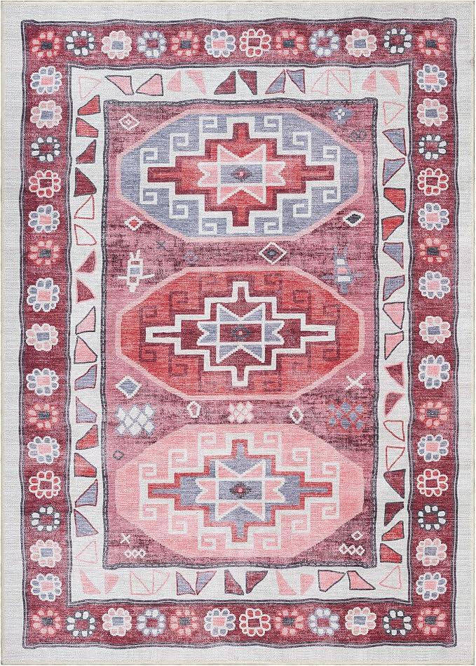 Turkish Rug. Washable Vintage Oriental Antique Inspired Traditional Doormat - Image 9